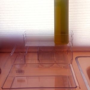 Five Plastic Organizers for Pantry or Refrigerator